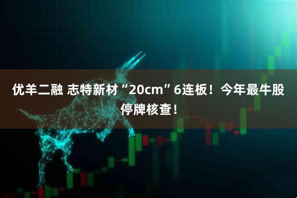优羊二融 志特新材“20cm”6连板！今年最牛股停牌核查！